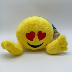 Plushiez Lovestruck Emoji Plush Stuffed Toy Yellow Face Red Hearts